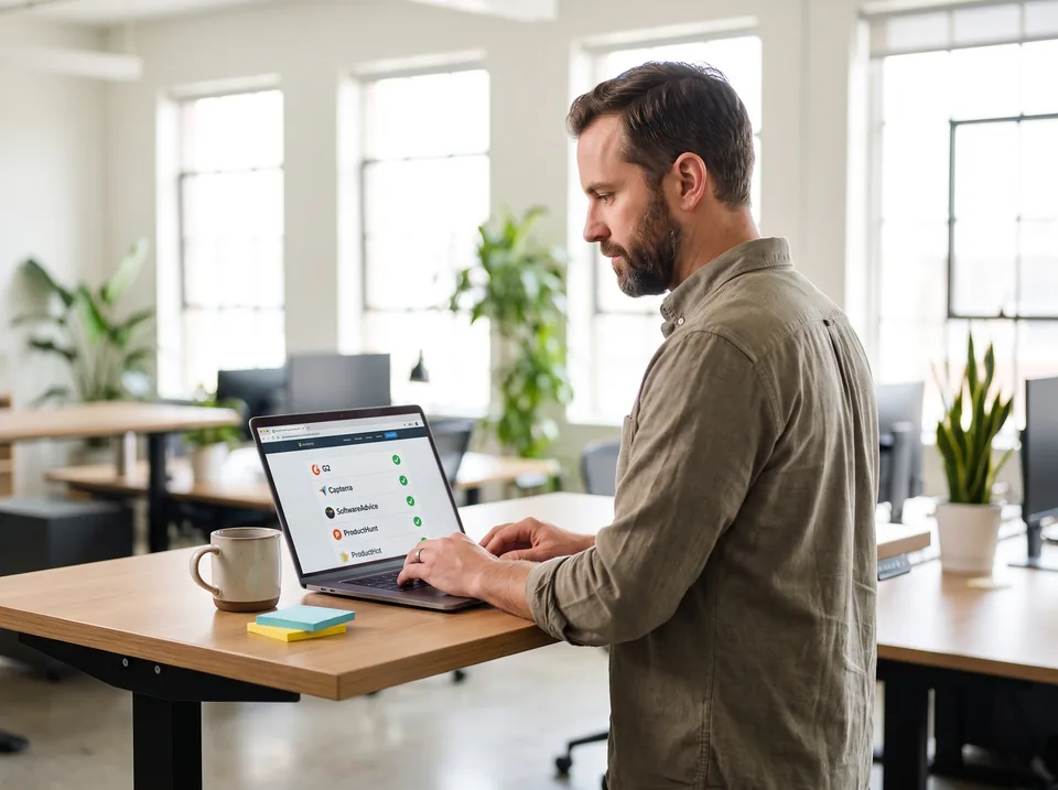 SaaS founder checking which software directories have approved the product listing